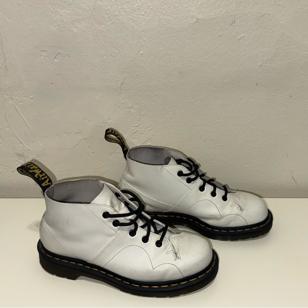 Dr martens White Leather Lace-Up Boots